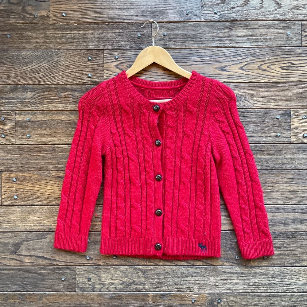 Abercrombie & Fitch red cardigan